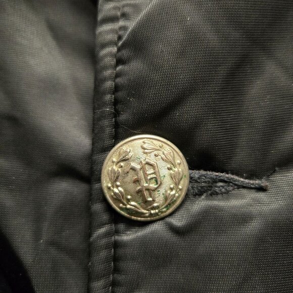 Vintage Horace Small Tuffy Jac Black Quilted Bomber Jacket Satin Flight Police G - Picture 12 of 14